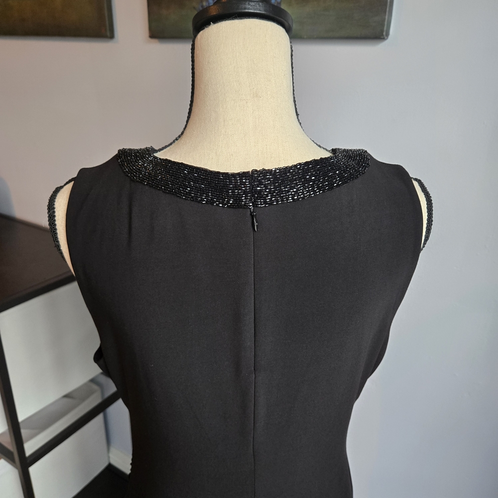 Lauren Ralph Lauren Black Maxi Dress with Beaded Neckline - Picture 6 of 9